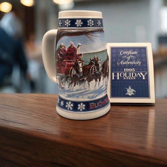 Budweiser Other - 1995 Budweiser - “Lighting The Way Home” Holiday Stein